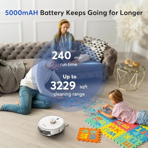 Teendow D20S Max+ Robot Vacuum and Mop, 6000Pa Suction for Pet Hair, with Self-Emptying Dock and Pet Grooming Parts, 10 Weeks Hands-Free Cleaning, PreciSense LiDAR Navigation, App & Voice Control - Image 8