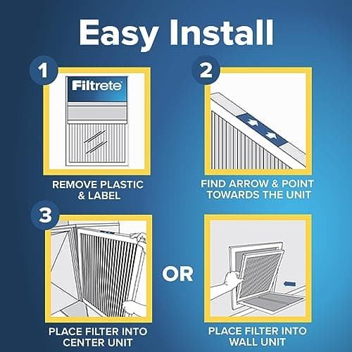 Filtrete 20x25x1 AC Furnace Air Filter, MERV 5, MPR 300, Capture Unwanted Particles, 3-Month Pleated 1-Inch Electrostatic Air Cleaning Filter, 6-Pack (Actual Size 19.69x24.69x0.81 in) - Image 3