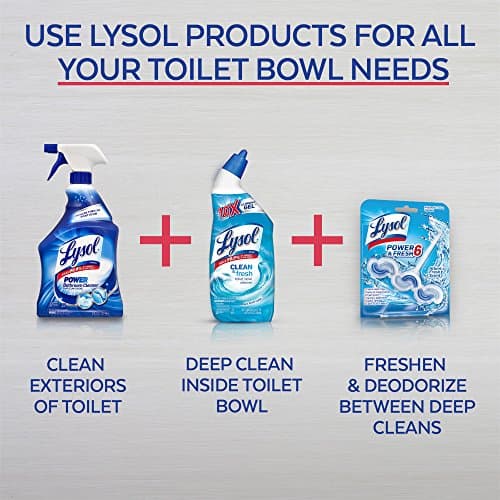 Lysol Toilet Bowl Cleaner Gel, For Cleaning and Disinfecting, Stain Removal, Forest Rain Scent, 24oz - Image 5