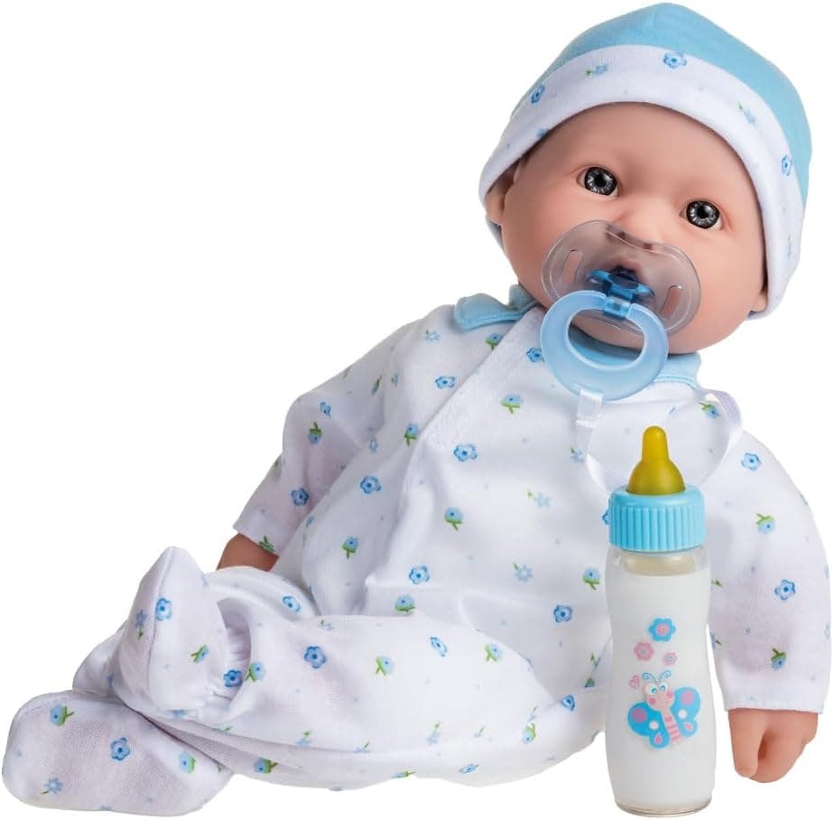 JC Toys, La Baby 16-inch Blue Washable Soft Body Boy Baby Doll with Accessories - For Children 12 Months and older, Designed by Berenguer Blue Caucasian - Image 6