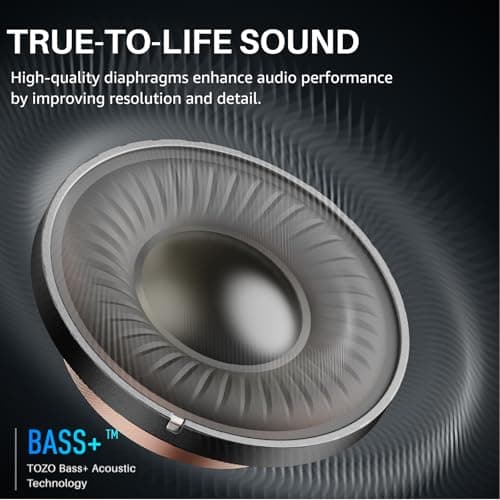 TOZO A1 Wireless Earbuds Bluetooth 5.3 Light Weight in Ear IPX5 Waterproof Headphones 2 Mic for AI Calls, Immersive Premium Sound Bass Headset with Charging Case, 32 Presets EQ Customization via App - Image 9