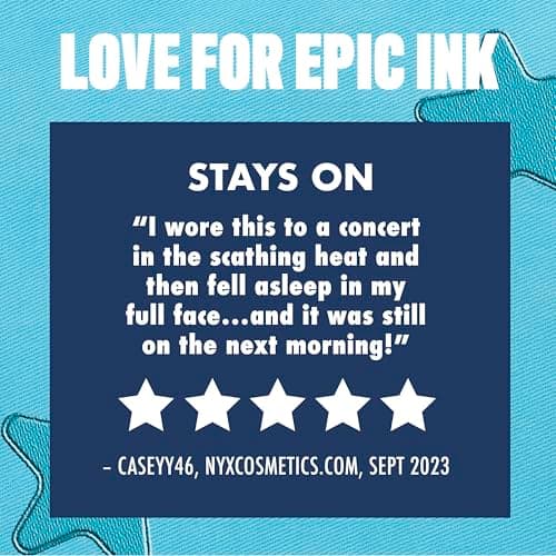 NYX PROFESSIONAL MAKEUP Epic Ink Liner, Waterproof Liquid Eyeliner - Black, Vegan Formula - Image 9