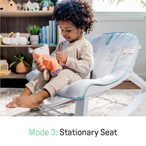 Ingenuity Keep Cozy 3-in-1 Grow with Me Vibrating Baby Bouncer, Seat & Infant to Toddler Rocker, Vibrations & -Toy Bar, 0-30 Months Up to 40 lbs (Weaver) - Image 7