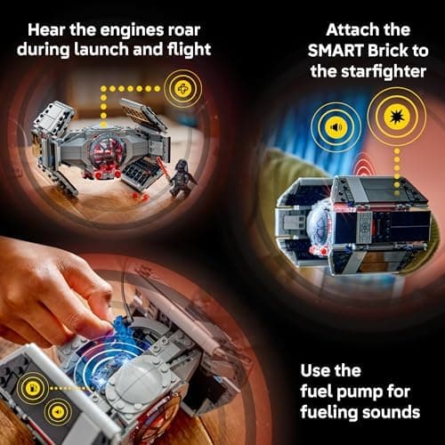 LEGO Star Wars SMART Play: Darth Vader’s TIE Fighter Interactive Building Toy - All-in-One Set - Reacts to How You Move and Play with a SMART Brick - Gift for Boys, Girls and Kids Ages 8+ - 75421 - Image 5