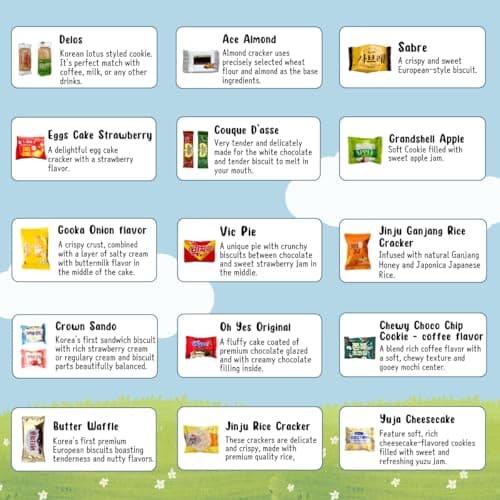 Korean snack box variety pack, 50 count individually wrapped, care package sampler with candy, cookies, chips, and treats, gift bundle for kids, students, adults, and snack lovers - Image 3