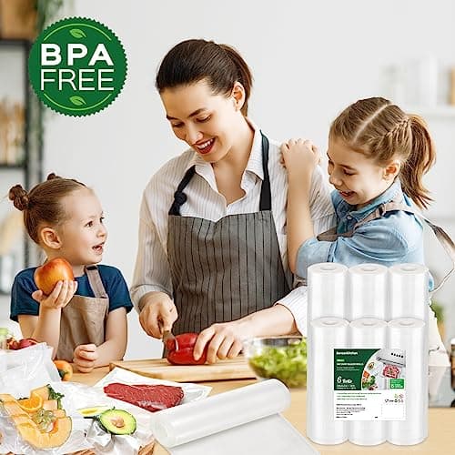 Bonsenkitchen Vacuum Sealer Rolls Bags, 6 Pack 3 Rolls 11" x 20' + 3 Rolls 8" x 20' Commercial Grade BPA Free Bag Rolls, Durable Customized Size Food Vac Bags for Storage and Sous Vide Cooking VB3211 - Image 6