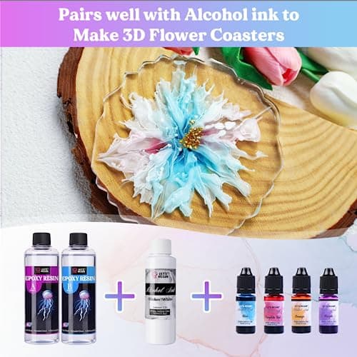 LET'S RESIN White Alcohol Ink for Epoxy Resin, Upgraded White Alcohol Ink 3.5oz/100ml, Alcohol-Based Resin Ink, White Resin Pigment for Resin Petri, Tumblers, Painting, Resin Art - Image 4