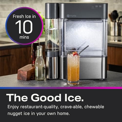 GE Profile Opal 2.0 with 0.75 Gallon Tank, Chewable Crunchable Countertop Nugget Ice Maker, Scoop included, 38 lbs in 24 hours, Pellet Ice Machine with WiFi & Smart Connected, Stainless Steel - Image 4