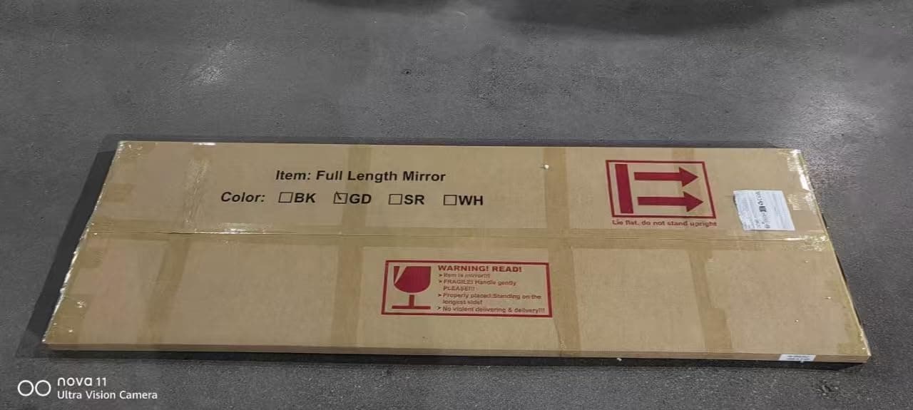 Antok Full Length Mirror, 58"x19" Floor Mirror, Arched Floor Standing Freestanding Arch Full Body Mirrors with Stand for Bedroom, Hanging Mounted for Living Room Cloakroom,Gold Gold 58"L x 19"W - Image 11