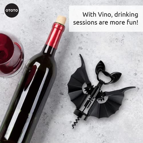 OTOTO 2-in-1 Wine & Beer Opener, Goth Halloween Gifts, Gothic Wine Accessories & Gifts for Wine Lovers, Spooky Corkscrew Bottle Opener, Wine Accessories, Wine Gifts, Cool Kitchen Gadgets (Vino) - Image 7