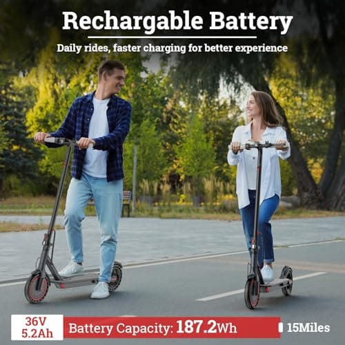 Electric Scooter - 8.5" Solid Tire, Powerful 350W Motor, Top Speed 19 MPH, Max 16 Miles Ranges, Load 264LBS, Aluminum Alloy Frame Foldable Commuting Escooter for Adults & Teens - Image 8