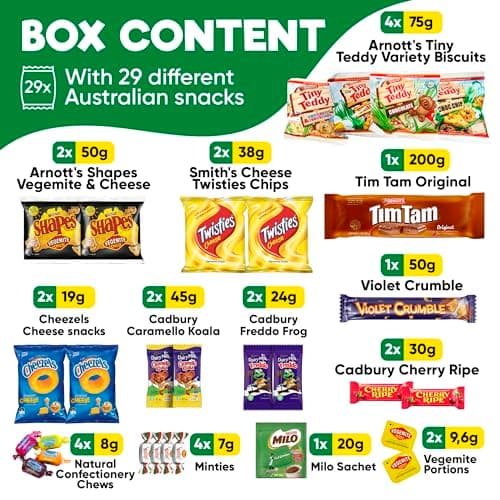Australian Snack Gift Box Mega 29 Pack, Best Aussie Candy and Food Products, Authentic Taste of Australia, Large Snack Box - Australian Expats - Image 3
