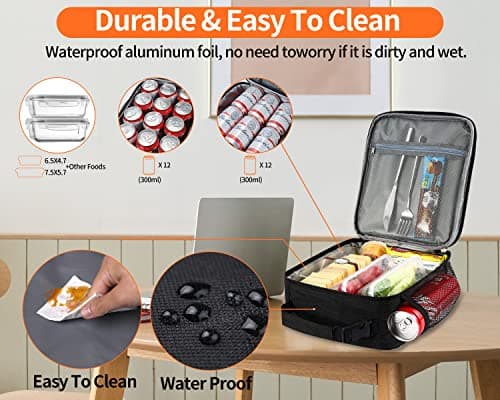 ZM-YOUTOO Lunch Box for Men - Reusable Lunch Bag Men Adult Women- Insulated Small LunchBox - Image 5