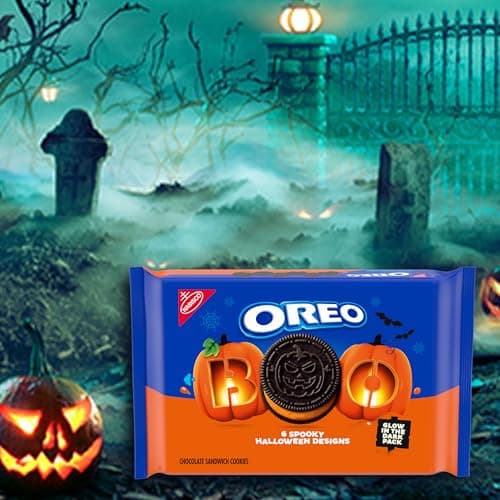 OREO Orange Creme Chocolate Sandwich Cookies, Limited Edition, Halloween Cookies, 18.71 oz - Image 7