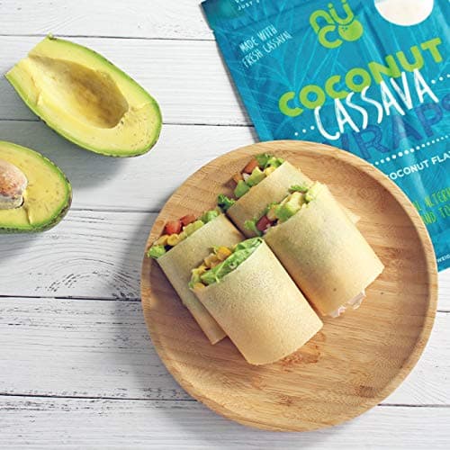 All Natural, SHELF STABLE, Paleo, Gluten Free, Vegan Non-GMO, Raw Veggie NUCO Coconut Cassava Wraps. Crafted with Fresh Cassava, Milder Coconut flavor, Low Carb and Yeast Free 5 Count - Image 7