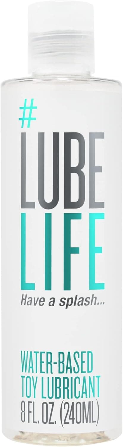 LubeLife Lubrifiant à base d'eau – Lubrifiant personnel sûr pour les jouets pour hommes, femmes et couples, taille de voyage, ne tache pas, nettoyage facile, 8 Fl Oz (Pack de 1) - Image 2