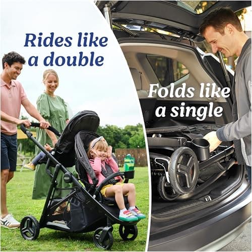 Graco Ready2Grow 2.0 Double Stroller Features Bench Seat and Standing Platform Options, Rafa - Image 2