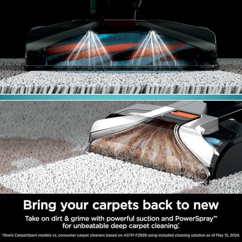 Shark CarpetXpert with StainStriker Upright Carpet, Area Rug & Upholstery Cleaner with Pet Mess Extractor Tool, Perfect for Pets, Carpet Shampooer, 3 Cleaning Tools, Cleaning Solutions, White, EX201 - Image 3