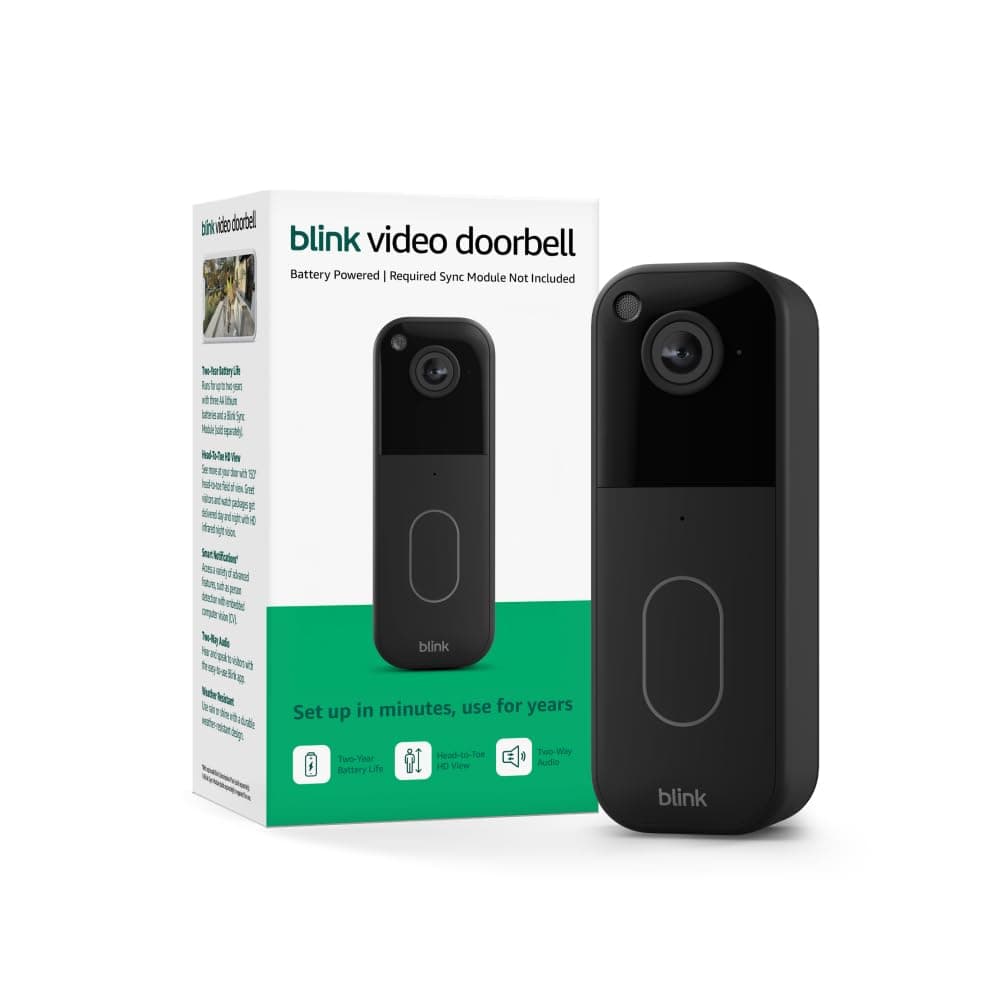 Blink Video Doorbell (newest model) – Head-to-toe HD view, two-year battery life, and simple setup. Required Sync Module not included – Add-On (Black) Black Add-On (Doorbell Only) Doorbell - Image 3
