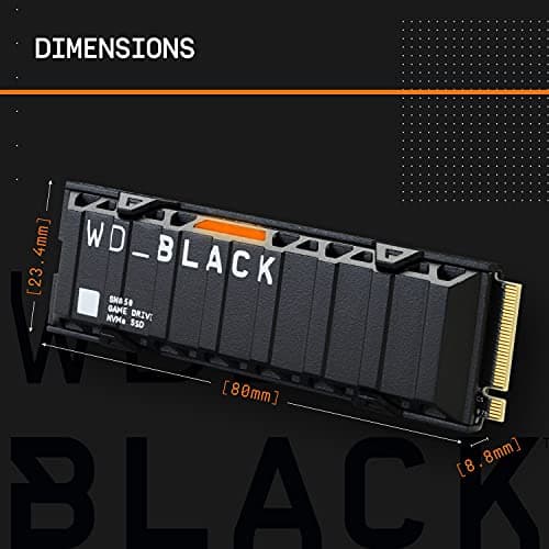 WD_BLACK 1TB SN850 NVMe Internal Gaming SSD Solid State Drive with Heatsink - Works with PlayStation 5, Gen4 PCIe, M.2 2280, Up to 7,000 MB/s - WDS100T1XHE - Image 2