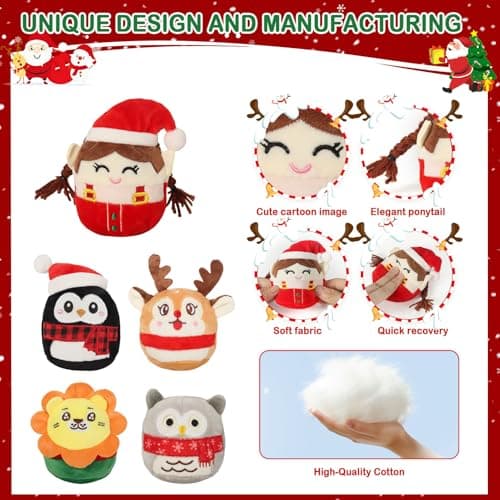 Advent Calendar 2025 with Cute Plush Toys - 24 Days Surprise Plush Advent Calendar Contains 24 Collectible 3.15in Kawaii Squishy Plushies, Soft Mini Stuffed Animal Christmas Gift for Kids Teen Boys Girls Adult - Image 2