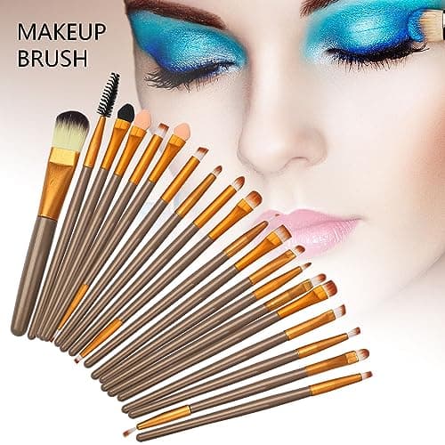MTDXILTAI All in One Makeup Kit - 2X14 Eyeshadow Palette, Liquid Foundation, Eyeliner Pencils, Contouring Stick, Lip Gloss, 20Pcs Makeup Brushes (Black) - Image 3