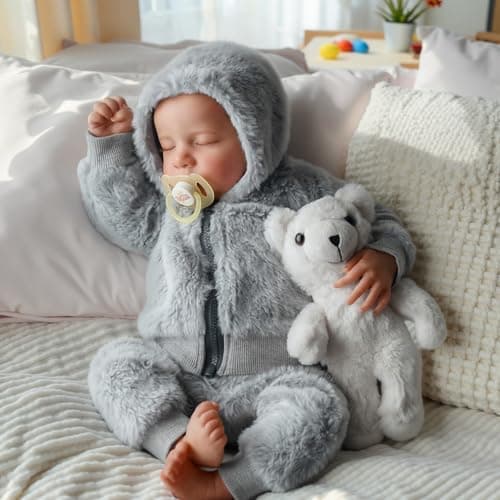 BABESIDE Lifelike Reborn Baby Dolls Silicone Full Body Boys - 17-Inch Real Baby Feeling Realistic-Newborn Baby Doll Full Body Vinyl Real Life Baby Dolls with Toy & Gift Box for Kids - Image 9