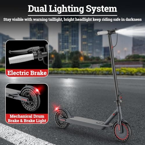 Electric Scooter - 8.5" Solid Tire, Powerful 350W Motor, Top Speed 19 MPH, Max 16 Miles Ranges, Load 264LBS, Aluminum Alloy Frame Foldable Commuting Escooter for Adults & Teens - Image 5