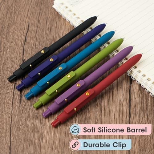 Amazon.com: Ddaowanx Colored Gel Pens,0.5mm Fine Point Smooth Writing Color Ink Pens | Colorful Pens for Journaling and Coloring,Cute School&Office Supplies,Stocking Stuffers for Teens,Gifts for Women(6Pcs) : Office Products - Image 8