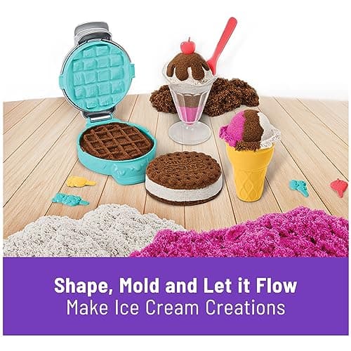 Kinetic Sand Scents, Ice Cream Treats Playset with 3 Colors Scented Play Sand & 6 Tools, Sensory Toys for Kids Ages 3 and up - Image 3