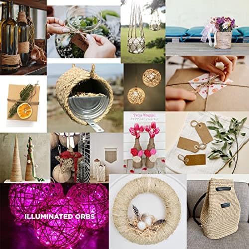 PerkHomy Natural Jute Twine 600 Feet Long Twine String for Crafts Gift Wrapping Packing Gardening Crochet Knitting Macrame Decor (Brown 2mm * 600feet) - Image 5