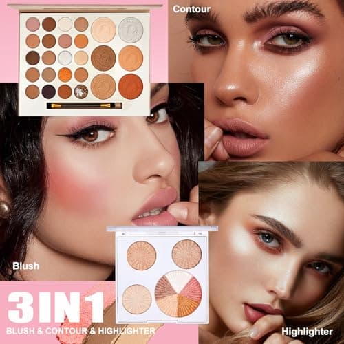 All in One Makeup Kit, Makeup Kit for Women Full Kit, Make Up Gift Set for Women, Makeup Essential Bundle Includes Foundation Eyeshadow Palette Concealer Lipstick Eyeliner Mascara Cosmetic Brush Set - Image 8
