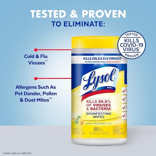 Lysol Disinfecting Wipes Bundle, Home Apartment Dorm Room Essentials and Cleaning Supplies, All Purpose Cleaner, Multi-surface Cleaning Wipes, Multi-Scent Sanitizing Wipes Bundle, 80 Count (4pk) - Image 3