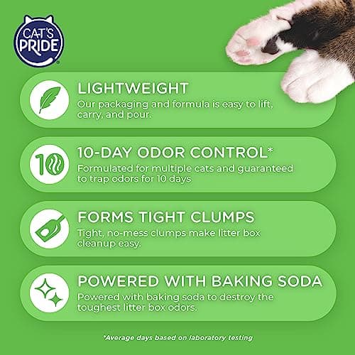 Cat's Pride Premium Lightweight Clumping Litter: Pure & Fresh - Up to 10 Days of Powerful Odor Control - Multi-Cat, Scented, 10 Pounds - Image 4
