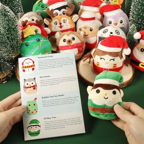 Advent Calendar 2025 with Cute Plush Toys - 24 Days Surprise Plush Advent Calendar Contains 24 Collectible 3.15in Kawaii Squishy Plushies, Soft Mini Stuffed Animal Christmas Gift for Kids Teen Boys Girls Adult - Image 7
