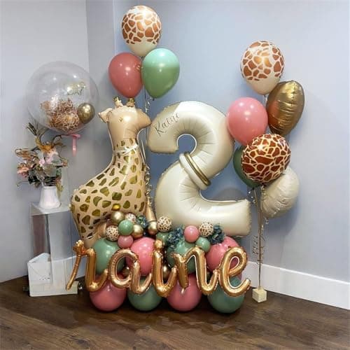 40 Inch Beige Number 1 Balloon for 1st Birthday Decoration, Large Self Inflating Cream Foil Number Balloons 0-9 for Boys Girls, White Sand 1 Helium Balloons for Women Men Party Anniversary Supplies - Image 6