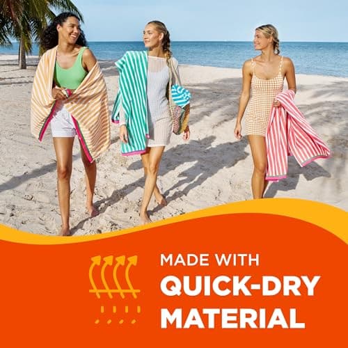 Kaufman - Colorful Racing Striped Beach & Pool Towel - Extra Large Beach Towel - Soft & Absorbent 100% Cotton Towels - Assorted Colors - 30" x 60" - 4 Pack - Image 4