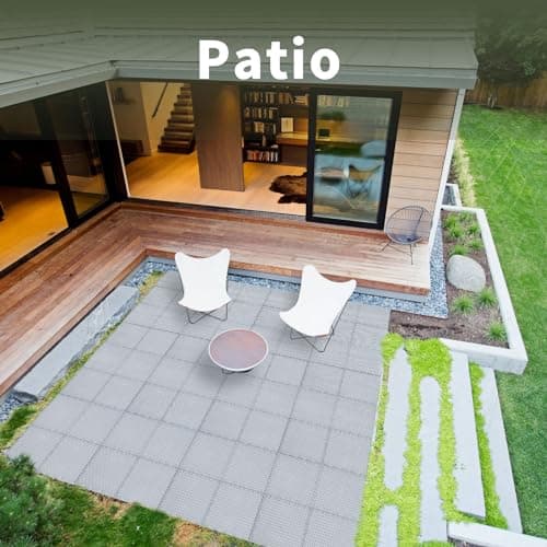 Fast-Drying Outdoor Decking for Garden, Kennel, Storage Shed, Basement, Garage, Patio, Bathroom, 10 PCS 12''x12''x0.59'' Heavy-Duty Interlocking Decking Tiles, Maximum Bearing Capacity up to 6613 LBs - Image 6