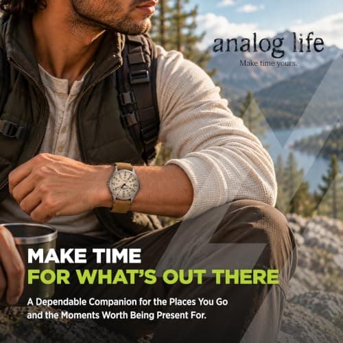 Timex Men's Expedition Scout 40mm Watch, Gray Case, Tan Leather Strap | Rugged Field Design with Full Arabic Numerals, Adjustable Strap, INDIGLO Backlight & 50m Water Resistance - Image 6
