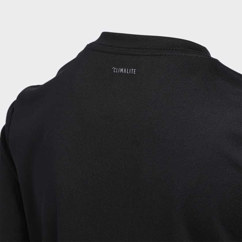 adidas Boys' Stay Dry Climalite Short Sleeve T-Shirt Standard Medium Black - Image 5