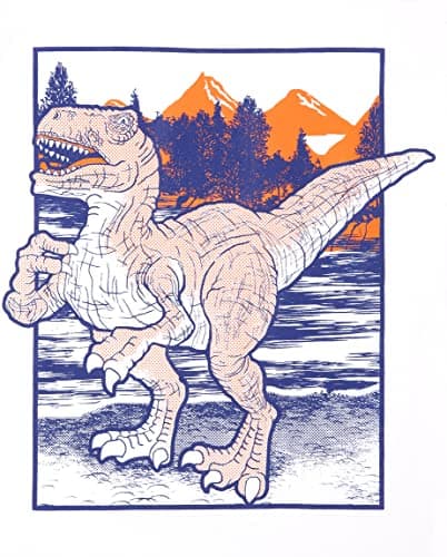The Children's Place Boys' Short Sleeve Graphic T-Shirt 3-Pack, T-REX VS. Triceratops/T.REX/Dino, Medium (7/8) - Image 2