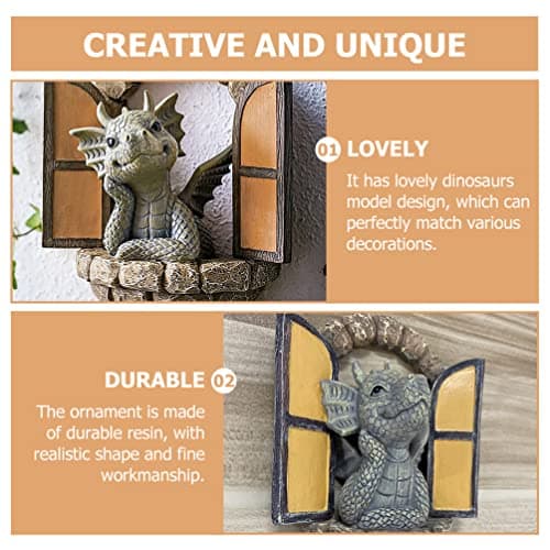 Holibanna 3D Dragon Wall Art Decor Hanging Dinosaurs Sculpture Wall Mounted Room Decor Home Wall Decorations for Kids Bedroom - Image 6