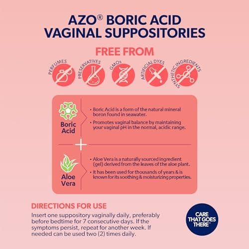 AZO® Boric Acid Vaginal Suppositories, Helps Support Odor Control and Intimate Health with Clinically Studied Boric Acid, Non-GMO, 30 Count - Image 5