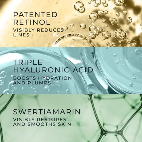 RoC Derm Correxion Fill + Treat Advanced Retinol Serum, Wrinkle Filler Treatment with Hyaluronic Acid for Crow's Feet, 11 Wrinkles, & Laugh Lines, (.5 fl oz) with Retinol Packette (Packaging May Vary) - Image 6