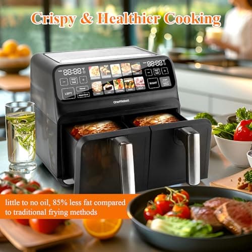 ChefRobot Dual Air Fryer 8 Quart TFT Touch Screen Non Toxic for Family Size/Kitchen/RV - Image 3