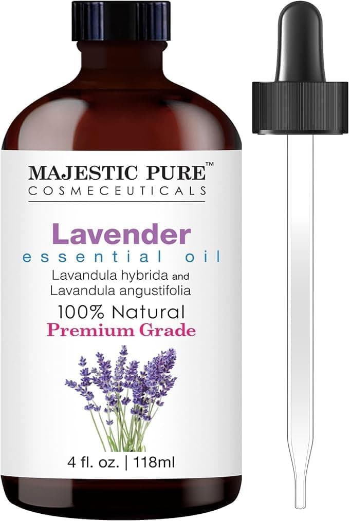 Majestic Pure Essential Oil with Glass Dropper - 100% Pure and Natural - Essential Oils for Diffuser, Aromatherapy, Soap and Candle Making, Lavender Essential Oil, Lavender Oil, 4 Fl Oz Lavender 4 Fl Oz (Pack of 1) - Image 2