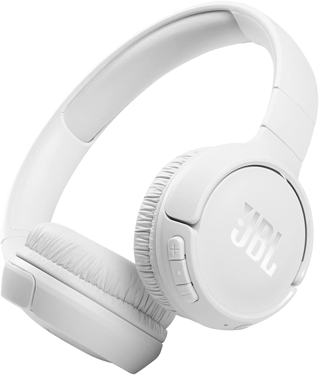 JBL Tune 510BT - Bluetooth headphones with up to 40 hours battery, microphone for call, foldable and comfortable, Android and iOs compatible (White) White headphones - Image 2