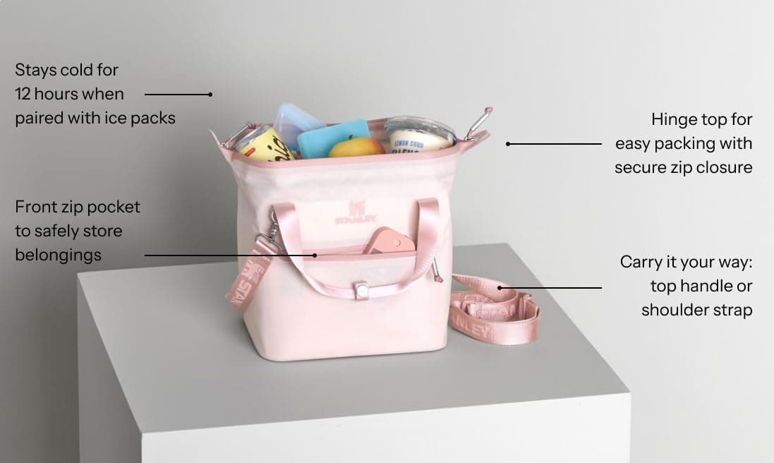 Stanley All Day Julienne Soft Cooler Bag and Lunch Box | Insulated Travel Bag with Zipper | BPA-Free Mist Mini - Image 5