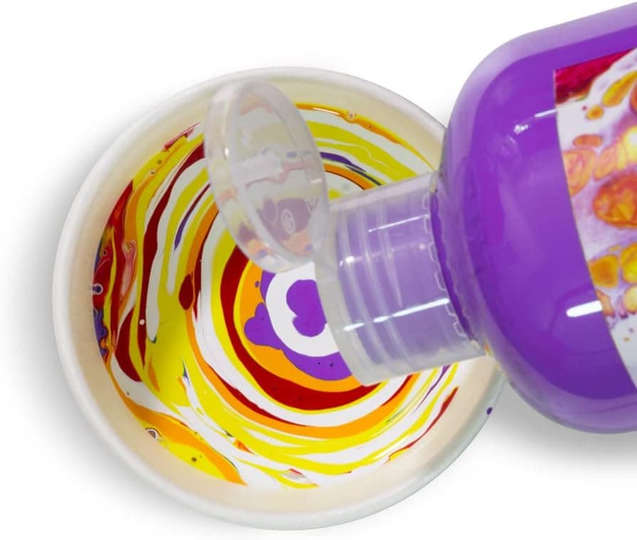 All in One Cell Effect Pouring Paint - No Need to add Silicone Oil for Perfect Cell Acrylic Paint - Easy To Use For Fluid Art, Splatter Paint and Cell Painting of Stretched Canvas, Wood, Rocks, Crafts and More - Premix 8oz Bottles (White) - Image 5