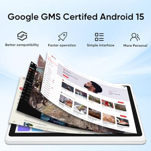 HNVHNV Android 15 Tablet 7 Inch Tablet, 9GB RAM 32GB ROM 1TB Expansion, Quad-core Processor, Dual Camera, 5G/2.4G WiFi, Bluetooth, Parental Control, Drop-Proof Case (Black) - Image 3